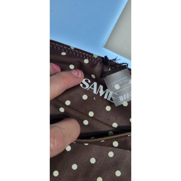 SAME NWT Los Angeles Brown Polka Dot Bikini Set - Picture 2 of 13